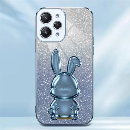 For Xiaomi Redmi 12 4G Shockproof Slim Case Cute Rabbit Kickstand Phone Cover