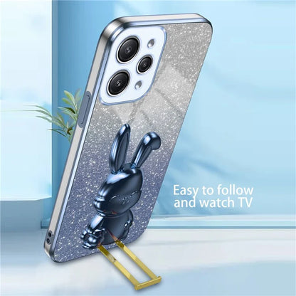 For Xiaomi Redmi 12 4G Shockproof Slim Case Cute Rabbit Kickstand Phone Cover