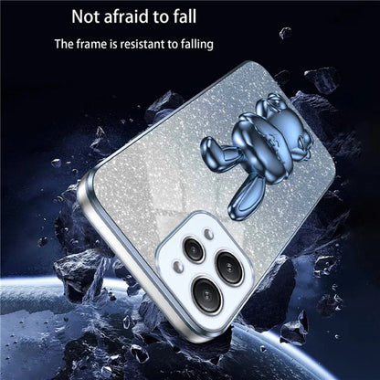 For Xiaomi Redmi 12 4G Shockproof Slim Case Cute Rabbit Kickstand Phone Cover