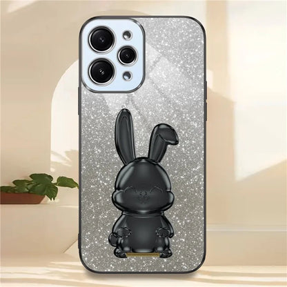 For Xiaomi Redmi 12 4G Shockproof Slim Case Cute Rabbit Kickstand Phone Cover