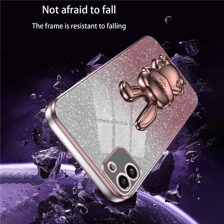 For Samsung Galaxy A03 (164.2 x 75.9 x 9.1mm) Cell Phone Cover Kickstand Cartoon Rabbit Case