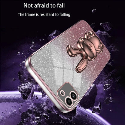 For Samsung Galaxy A03 (164.2 x 75.9 x 9.1mm) Cell Phone Cover Kickstand Cartoon Rabbit Case