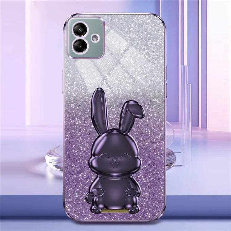 For Samsung Galaxy A04 4G (164.4 x 76.3 x 9.1 mm) Cartoon Rabbit Cell Phone Back Protector Cover