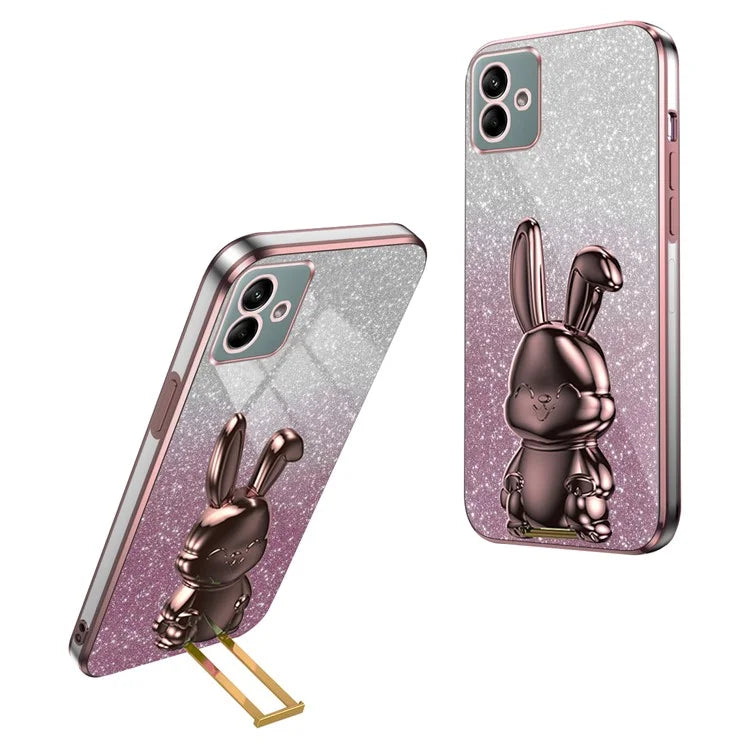 For Samsung Galaxy A04 4G (164.4 x 76.3 x 9.1 mm) Cartoon Rabbit Cell Phone Back Protector Cover