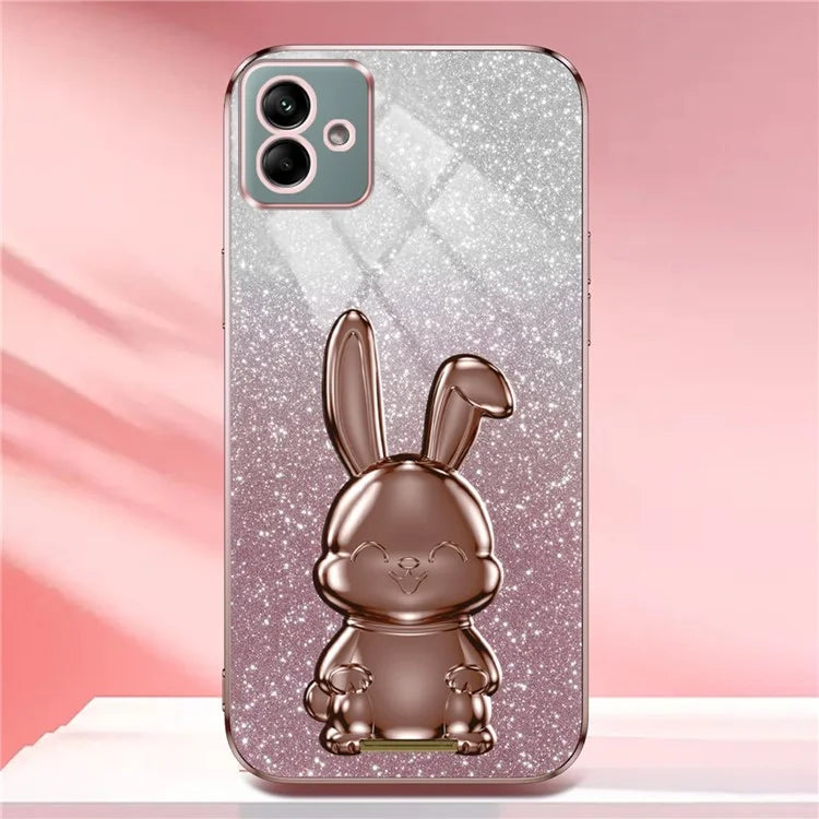 For Samsung Galaxy A04 4G (164.4 x 76.3 x 9.1 mm) Cartoon Rabbit Cell Phone Back Protector Cover