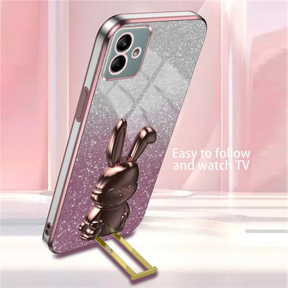 For Samsung Galaxy A04 4G (164.4 x 76.3 x 9.1 mm) Cartoon Rabbit Cell Phone Back Protector Cover
