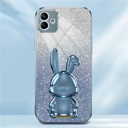For Samsung Galaxy A04 4G (164.4 x 76.3 x 9.1 mm) Cartoon Rabbit Cell Phone Back Protector Cover