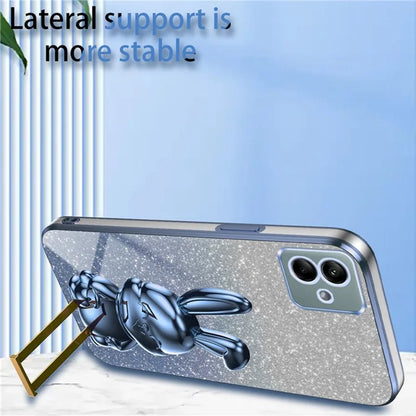 For Samsung Galaxy A04 4G (164.4 x 76.3 x 9.1 mm) Cartoon Rabbit Cell Phone Back Protector Cover