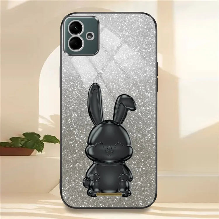 For Samsung Galaxy A04 4G (164.4 x 76.3 x 9.1 mm) Cartoon Rabbit Cell Phone Back Protector Cover