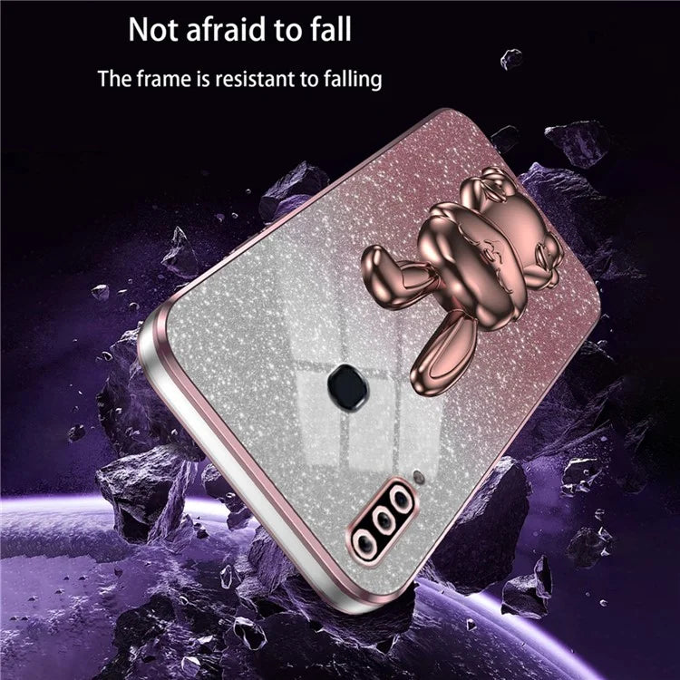 For Samsung Galaxy A20s Smartphone Case Hands-free Kickstand Cartoon Rabbit Back Cover