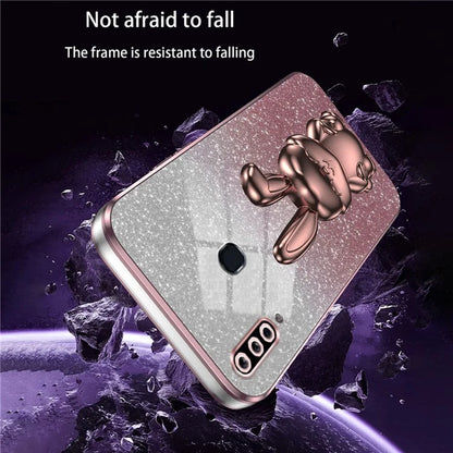 For Samsung Galaxy A20s Smartphone Case Hands-free Kickstand Cartoon Rabbit Back Cover