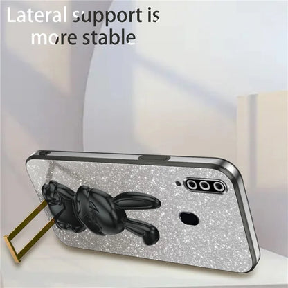 For Samsung Galaxy A20s Smartphone Case Hands-free Kickstand Cartoon Rabbit Back Cover