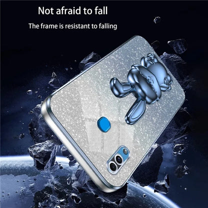 For Samsung Galaxy A20 / A30 Case Lovely Rabbit Pull-out Kickstand Bump Protection Phone Cover