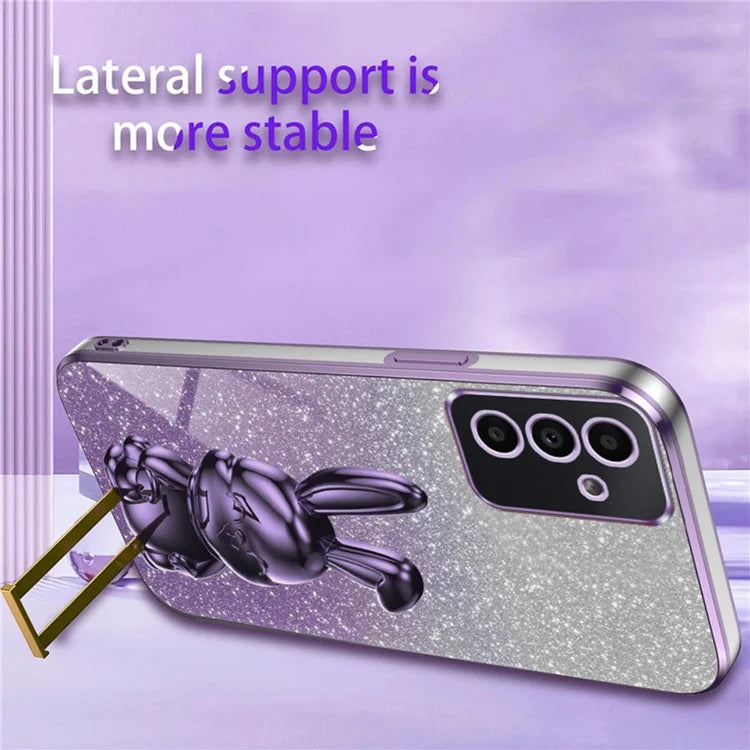 For Samsung Galaxy A15 4G / 5G Smartphone Case with Kickstand Cartoon Rabbit Back Cover