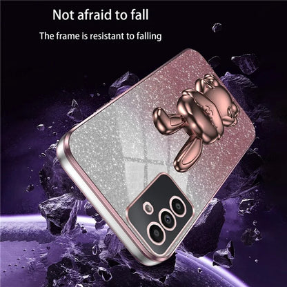 For Samsung Galaxy A15 4G / 5G Smartphone Case with Kickstand Cartoon Rabbit Back Cover