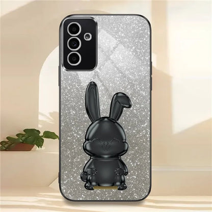 For Samsung Galaxy A15 4G / 5G Smartphone Case with Kickstand Cartoon Rabbit Back Cover