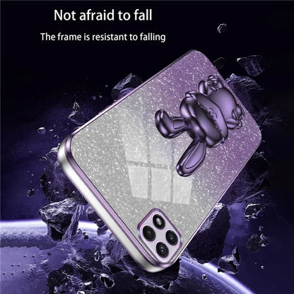 For Samsung Galaxy A22 5G (EU Version) Case Cute Rabbit Anti-shock Pull-out Kickstand Phone Cover