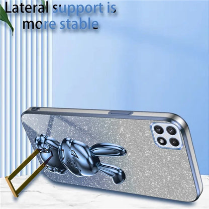 For Samsung Galaxy A22 5G (EU Version) Case Cute Rabbit Anti-shock Pull-out Kickstand Phone Cover