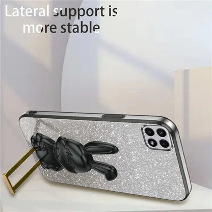 For Samsung Galaxy A22 5G (EU Version) Case Cute Rabbit Anti-shock Pull-out Kickstand Phone Cover