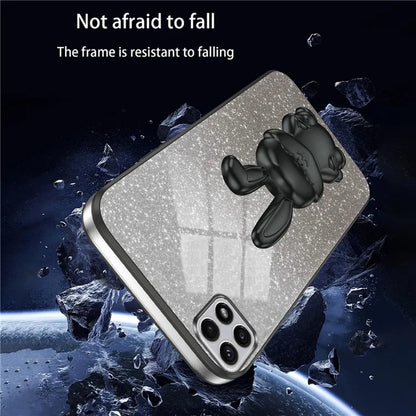 For Samsung Galaxy A22 5G (EU Version) Case Cute Rabbit Anti-shock Pull-out Kickstand Phone Cover
