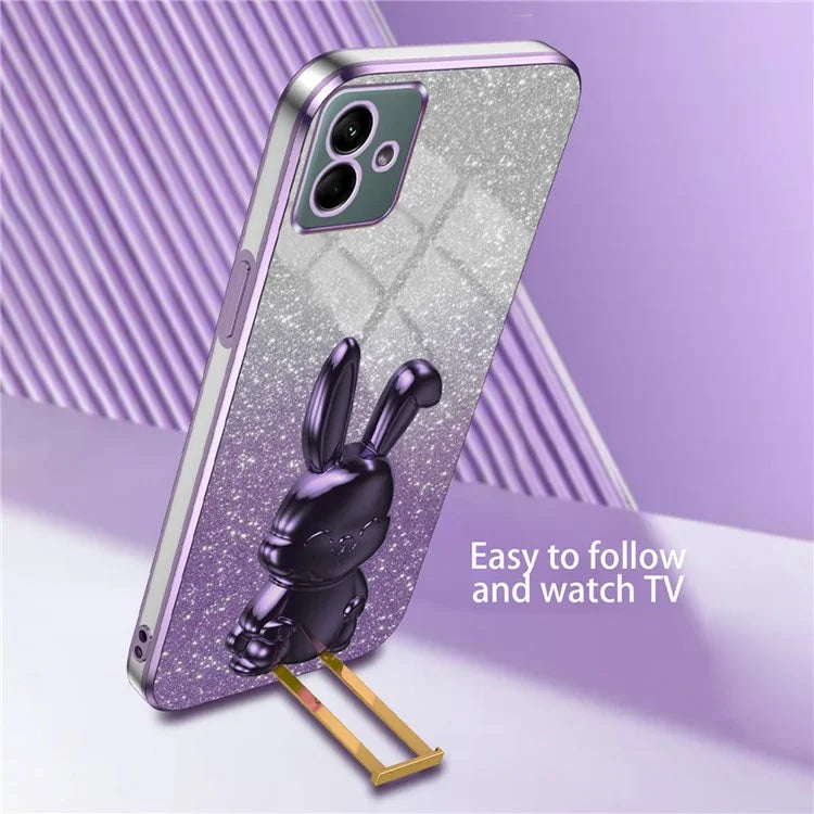 For Samsung Galaxy A04e 4G / F04 4G / M04 4G Case Drop Protection PC+TPU Pull-out Kickstand Phone Cover