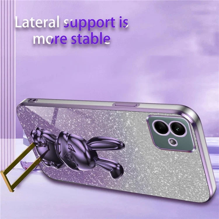 For Samsung Galaxy A04e 4G / F04 4G / M04 4G Case Drop Protection PC+TPU Pull-out Kickstand Phone Cover