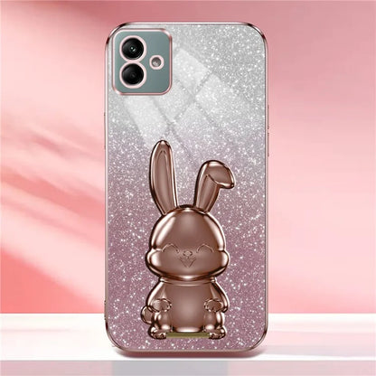 For Samsung Galaxy A04e 4G / F04 4G / M04 4G Case Drop Protection PC+TPU Pull-out Kickstand Phone Cover