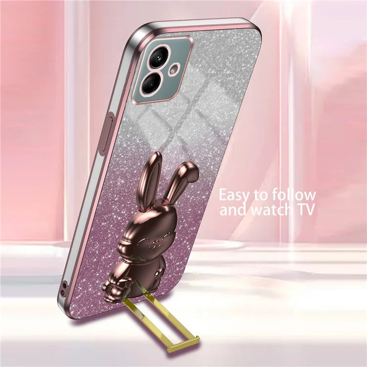 For Samsung Galaxy A04e 4G / F04 4G / M04 4G Case Drop Protection PC+TPU Pull-out Kickstand Phone Cover