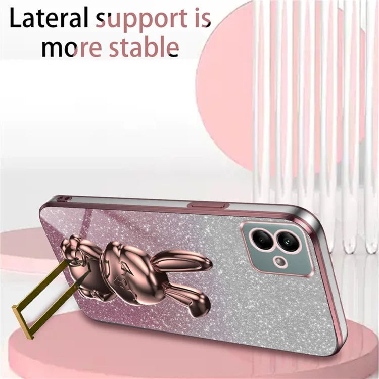 For Samsung Galaxy A04e 4G / F04 4G / M04 4G Case Drop Protection PC+TPU Pull-out Kickstand Phone Cover