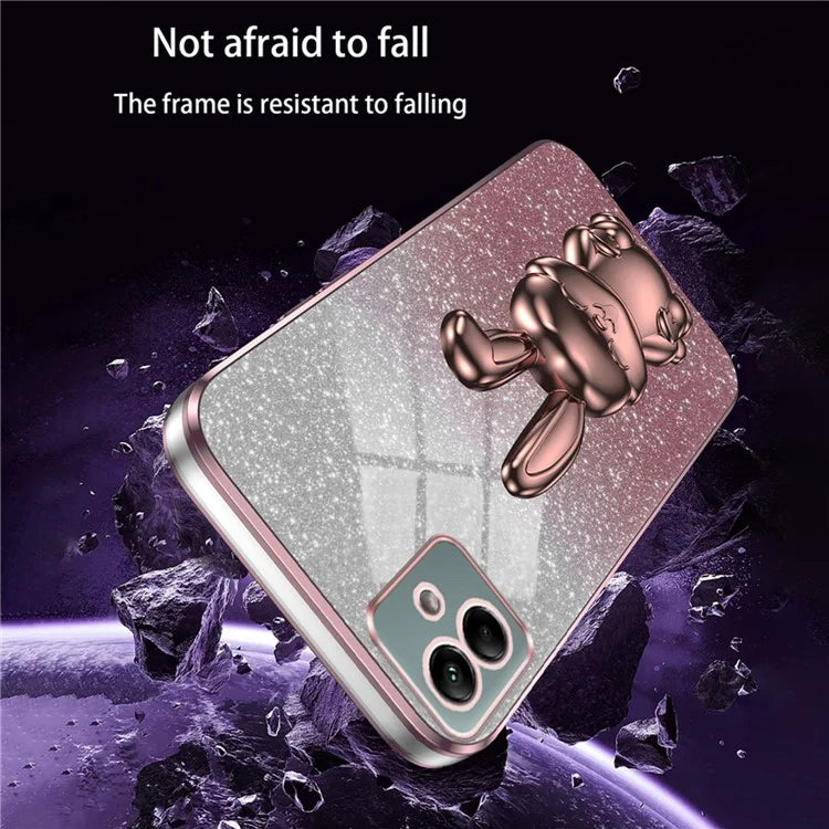 For Samsung Galaxy A04e 4G / F04 4G / M04 4G Case Drop Protection PC+TPU Pull-out Kickstand Phone Cover