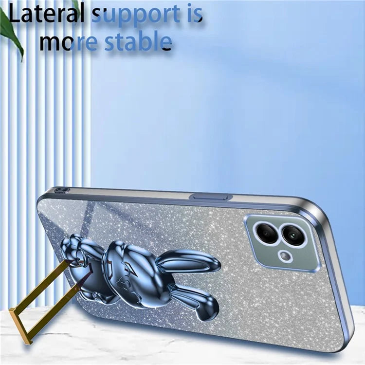 For Samsung Galaxy A04e 4G / F04 4G / M04 4G Case Drop Protection PC+TPU Pull-out Kickstand Phone Cover