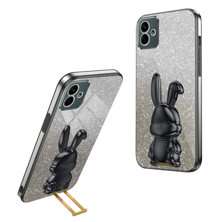 For Samsung Galaxy A04e 4G / F04 4G / M04 4G Case Drop Protection PC+TPU Pull-out Kickstand Phone Cover