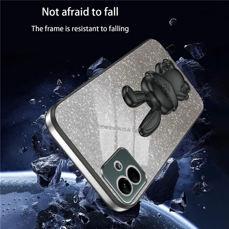 For Samsung Galaxy A04e 4G / F04 4G / M04 4G Case Drop Protection PC+TPU Pull-out Kickstand Phone Cover