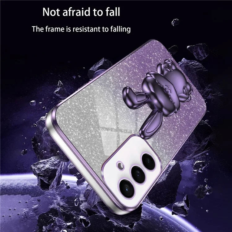 For Samsung Galaxy S23 FE Cell Phone Case Cute Rabbit Pull-out Kickstand Drop Resistant Cover
