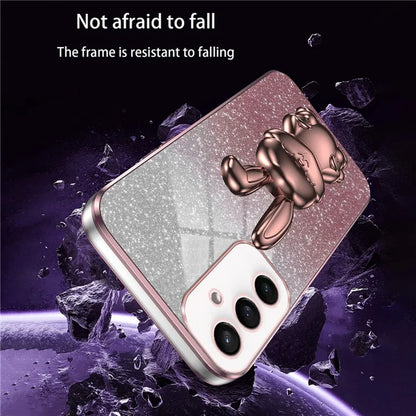 For Samsung Galaxy S23 FE Cell Phone Case Cute Rabbit Pull-out Kickstand Drop Resistant Cover