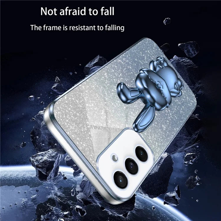 For Samsung Galaxy S23 FE Cell Phone Case Cute Rabbit Pull-out Kickstand Drop Resistant Cover