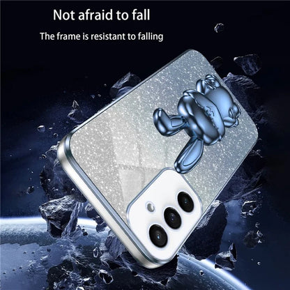 For Samsung Galaxy S23 FE Cell Phone Case Cute Rabbit Pull-out Kickstand Drop Resistant Cover