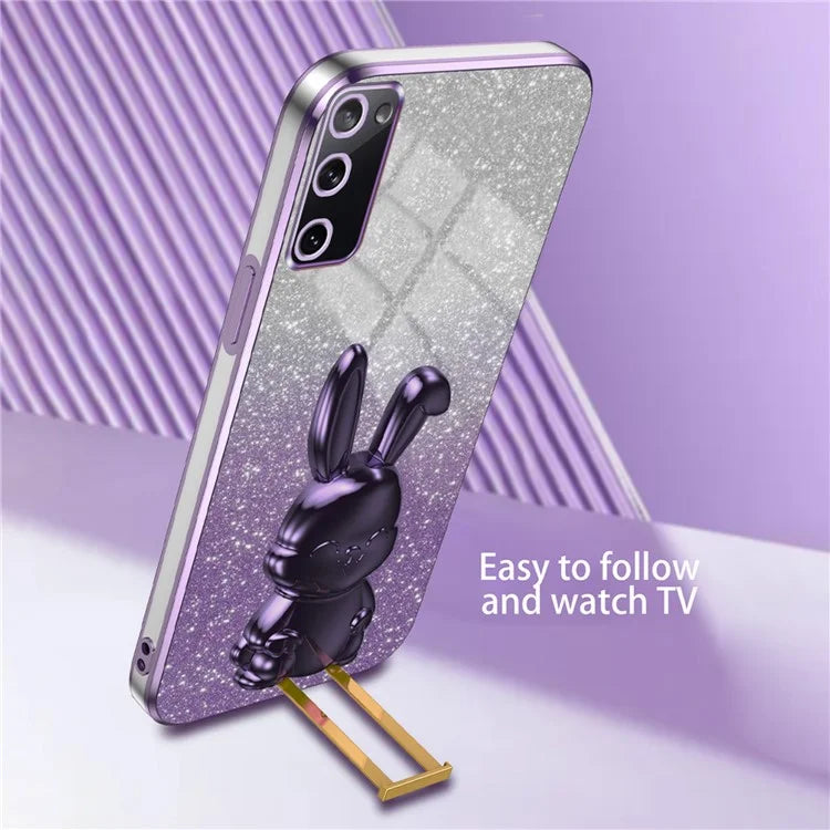 For Samsung Galaxy S20 FE / S20 FE 5G / S20 FE 2022 / S20 Lite Case Glitter Anti-drop Phone Kickstand Cover