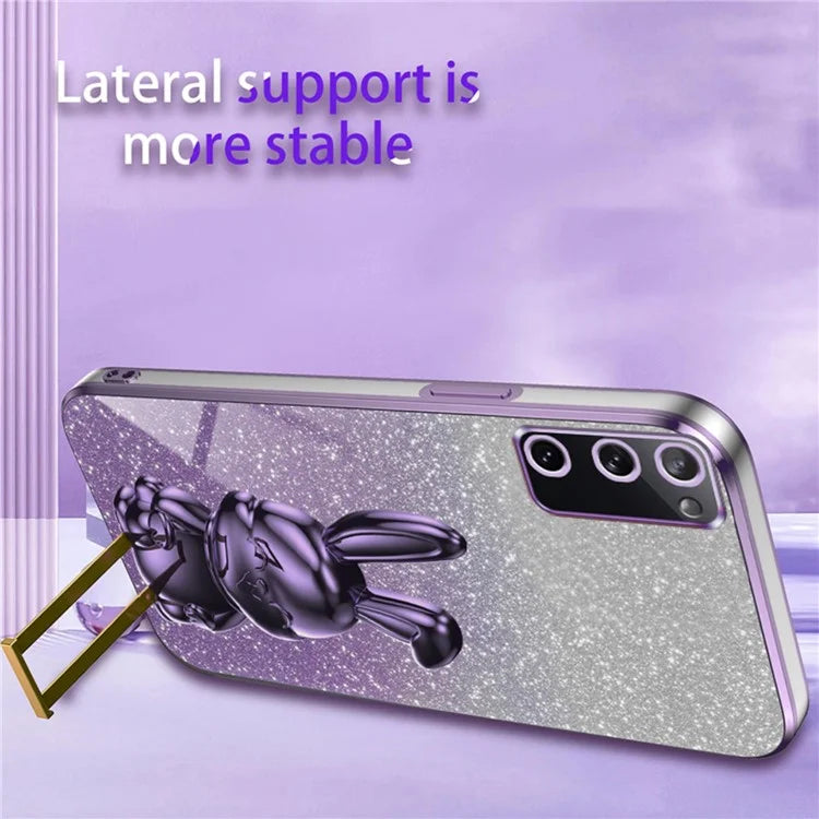 For Samsung Galaxy S20 FE / S20 FE 5G / S20 FE 2022 / S20 Lite Case Glitter Anti-drop Phone Kickstand Cover