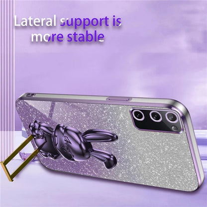 For Samsung Galaxy S20 FE / S20 FE 5G / S20 FE 2022 / S20 Lite Case Glitter Anti-drop Phone Kickstand Cover