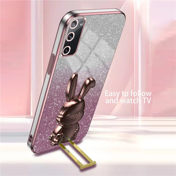 For Samsung Galaxy S20 FE / S20 FE 5G / S20 FE 2022 / S20 Lite Case Glitter Anti-drop Phone Kickstand Cover