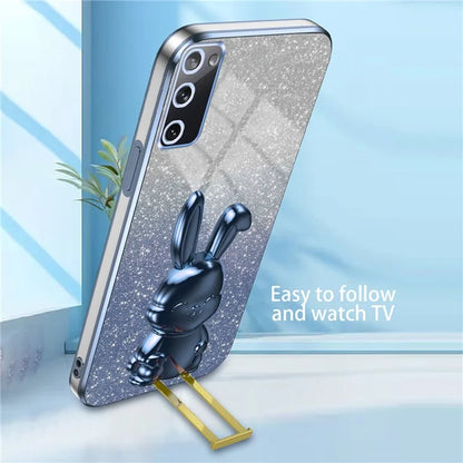 For Samsung Galaxy S20 FE / S20 FE 5G / S20 FE 2022 / S20 Lite Case Glitter Anti-drop Phone Kickstand Cover