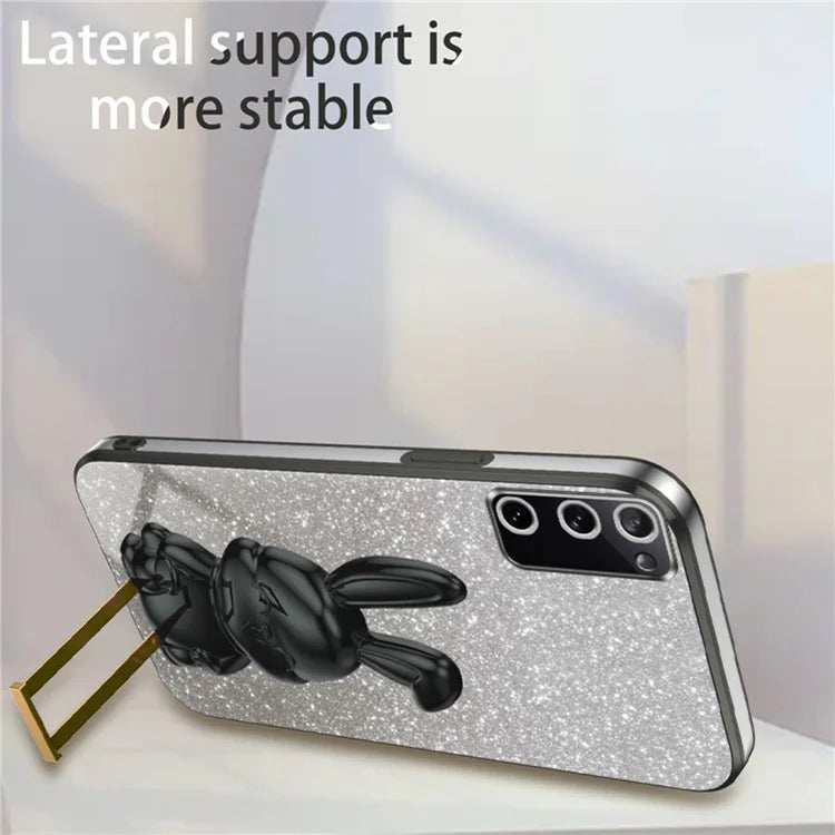 For Samsung Galaxy S20 FE / S20 FE 5G / S20 FE 2022 / S20 Lite Case Glitter Anti-drop Phone Kickstand Cover