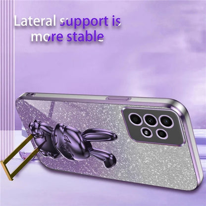 For Samsung Galaxy A13 4G / 5G Anti-Scratch Phone Cover Electroplating PC+TPU Phone Case with Kickstand