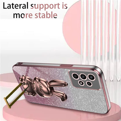 For Samsung Galaxy A13 4G / 5G Anti-Scratch Phone Cover Electroplating PC+TPU Phone Case with Kickstand