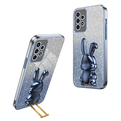 For Samsung Galaxy A13 4G / 5G Anti-Scratch Phone Cover Electroplating PC+TPU Phone Case with Kickstand