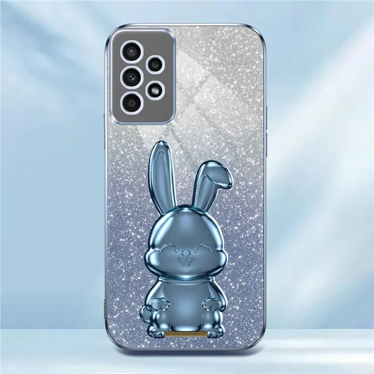For Samsung Galaxy A13 4G / 5G Anti-Scratch Phone Cover Electroplating PC+TPU Phone Case with Kickstand