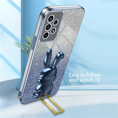 For Samsung Galaxy A13 4G / 5G Anti-Scratch Phone Cover Electroplating PC+TPU Phone Case with Kickstand