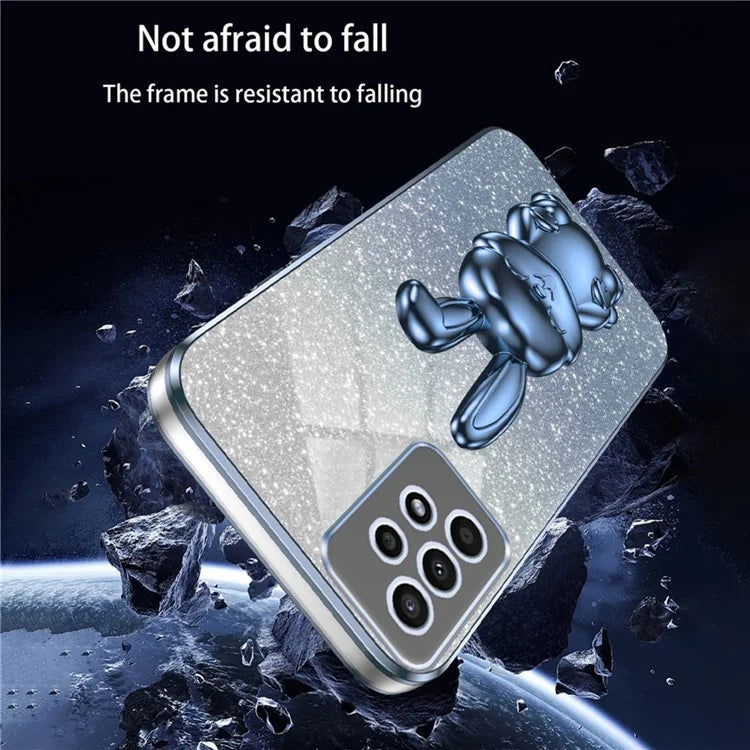 For Samsung Galaxy A13 4G / 5G Anti-Scratch Phone Cover Electroplating PC+TPU Phone Case with Kickstand