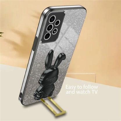 For Samsung Galaxy A13 4G / 5G Anti-Scratch Phone Cover Electroplating PC+TPU Phone Case with Kickstand